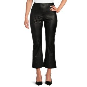 Commando Faux Leather Crop Flare leggings Size Large